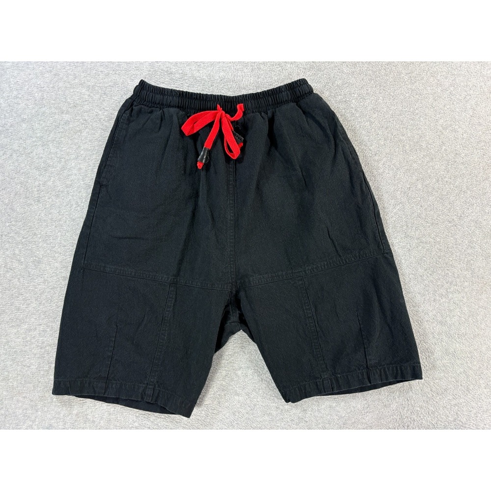 KIDORIMAN Men's Athletic Black Shorts with Red Drawstring